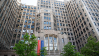 Front entrance of CUIMC/NYP Hospital.